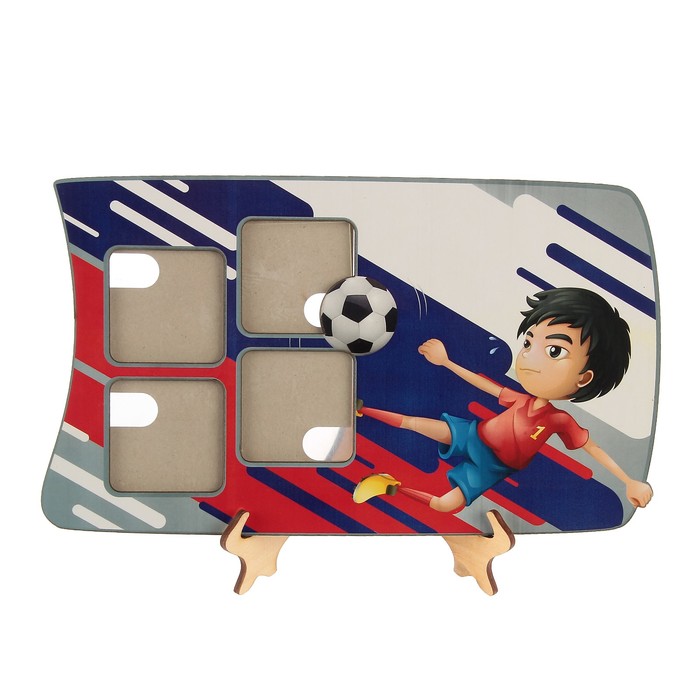 Фоторамка на 4 фото 5х5 см "Футболист"