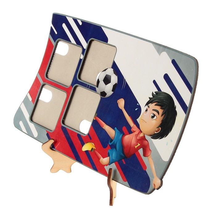 Фоторамка на 4 фото 5х5 см "Футболист"