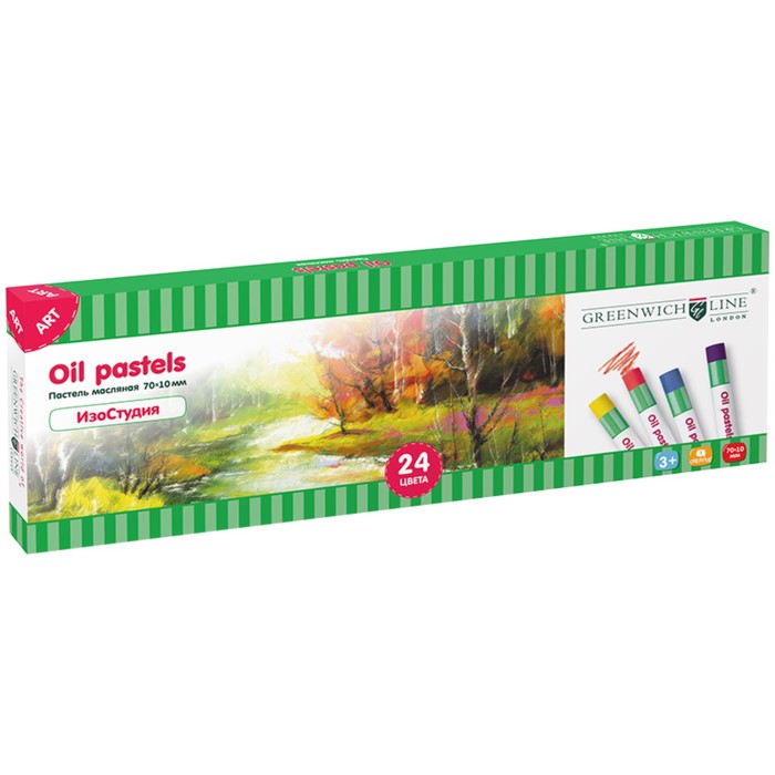 Пастель художественная масляная Greenwich Line "ИзоСтудия" 24 цв.