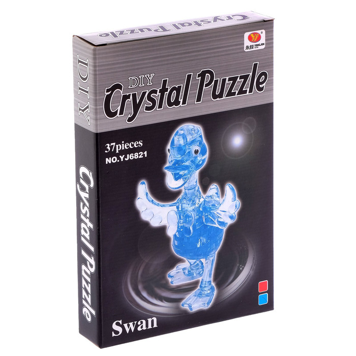 Пазл 3D кристаллический, "Уточка", 37 деталей, цвета МИКС