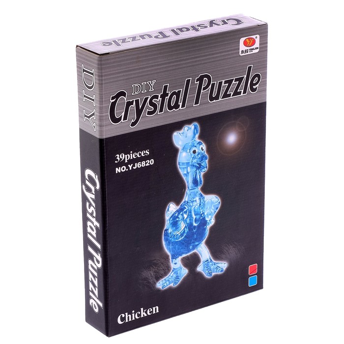 Пазл 3D кристаллический, "Петушок", 39 деталей, цвета МИКС