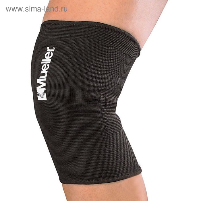 фото Наколенник эластичный mueller 55253 elastic knee support black lg