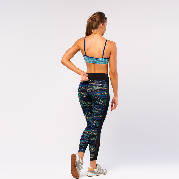 Легинсы женские спортивные 89150 цвет синий, размер 40-42 (S)