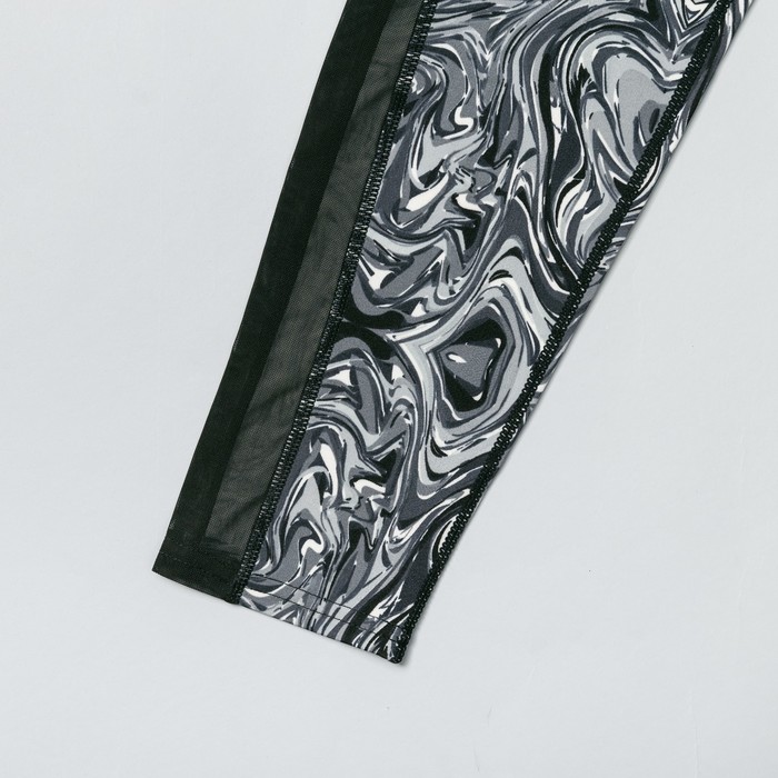 Легинсы женские спортивные 89150 цвет серый/чёрный, размер 40-44 (S/M)