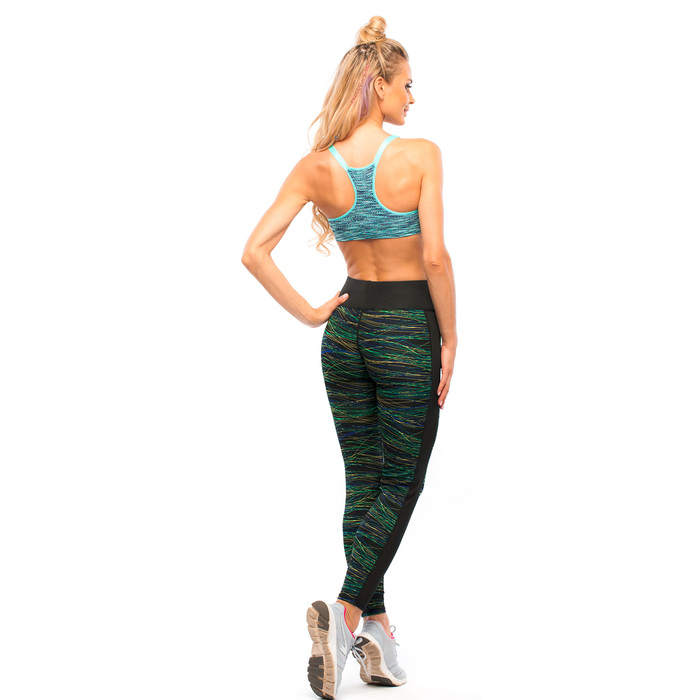 Легинсы женские спортивные 89151 цвет зелёный, размер 40-44 (S/M)