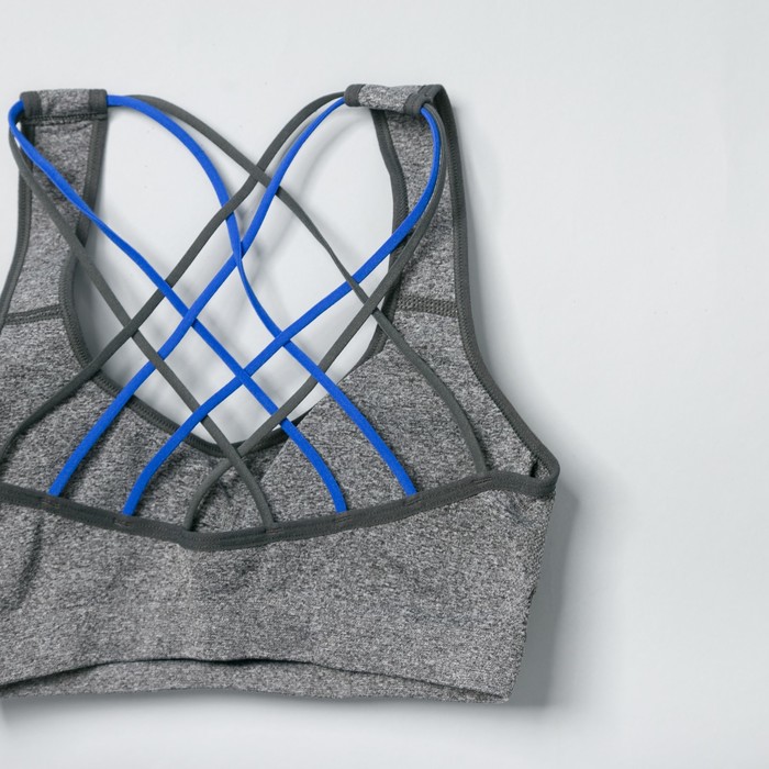 Топ-бра женский спортивный 31650M цвет серый меланж, р-р 40-42 (S)