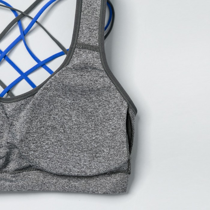 Топ-бра женский спортивный 31650M цвет серый меланж, р-р 40-42 (S)