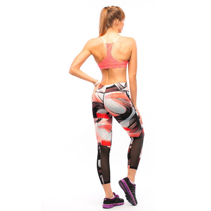 Легинсы женские спортивные 89190 цвет оранжевый, размер 44-48 (M/L)