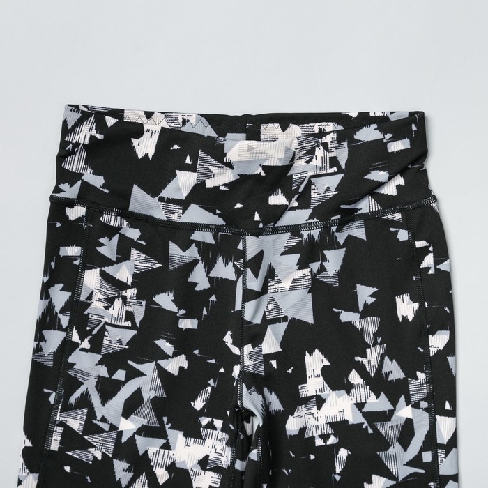 Легинсы женские спортивные 89190 цвет чёрный/серый, размер 44-48 (M/L)