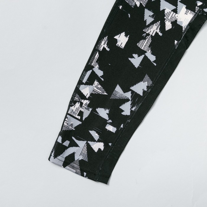 Легинсы женские спортивные 89190 цвет чёрный/серый, размер 44-48 (M/L)