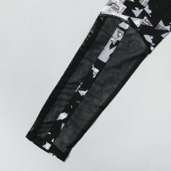 Легинсы женские спортивные 89190 цвет чёрный/серый, размер 44-48 (M/L)