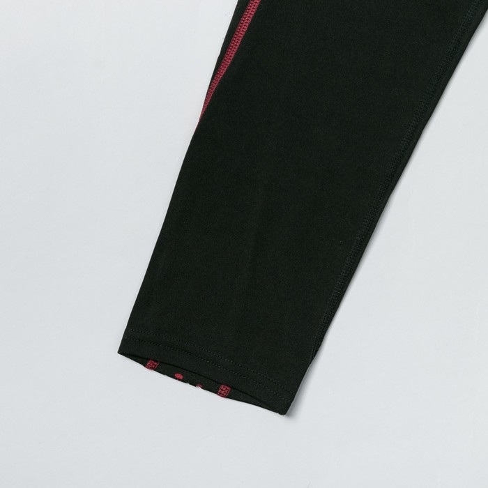 Легинсы женские спортивные 89210 цвет чёрный/бордовый, размер 44-48 (M/L)