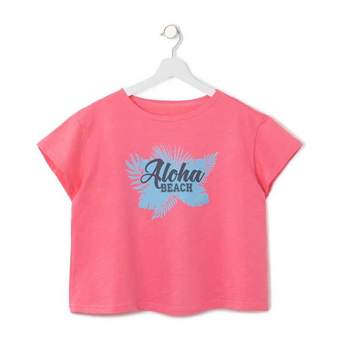 Футболка женская KAFTAN "Tropical", розовый, р-р 40-42, 100% хлопок