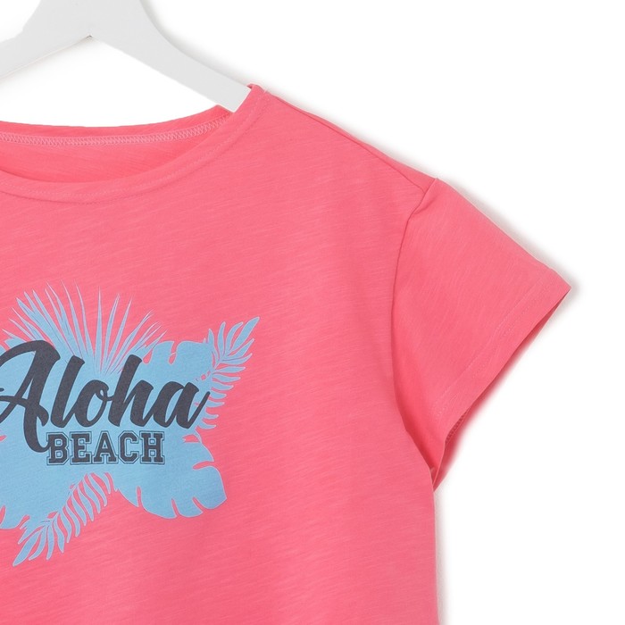 Футболка женская KAFTAN "Tropical", розовый, р-р 40-42, 100% хлопок