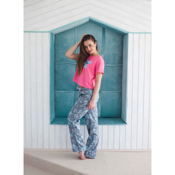 Футболка женская KAFTAN "Tropical", розовый, р-р 40-42, 100% хлопок