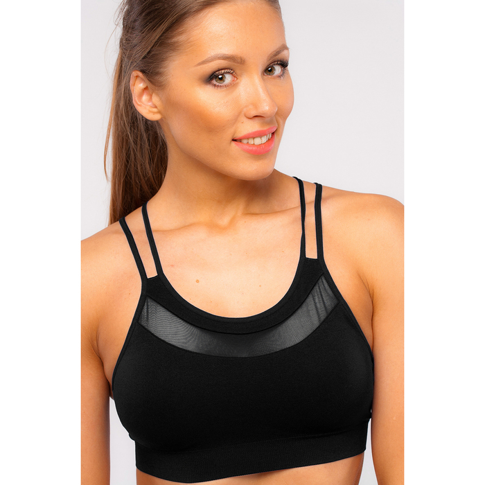 Топ-бра женский спортивный 31743 цвет чёрный, р-р 48-50 (L)