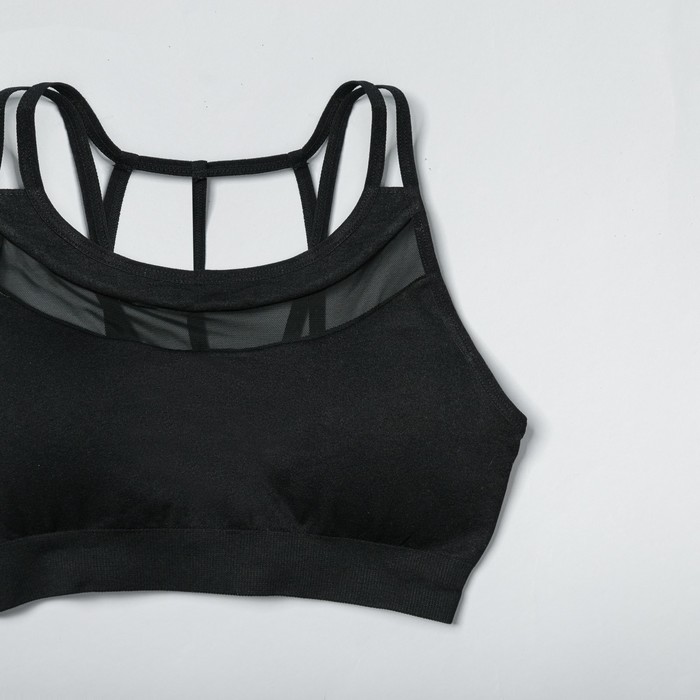 Топ-бра женский спортивный 31743 цвет чёрный, р-р 48-50 (L)