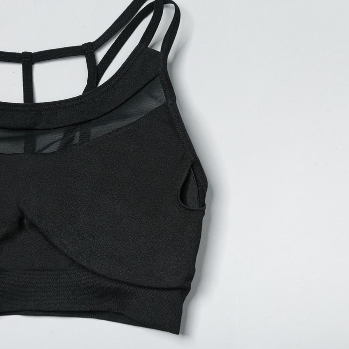 Топ-бра женский спортивный 31743 цвет чёрный, р-р 48-50 (L)