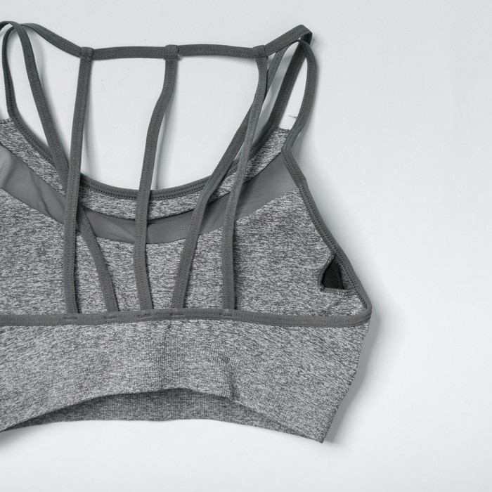 Топ-бра женский спортивный 31743 цвет серый меланж, р-р 40-42 (S)