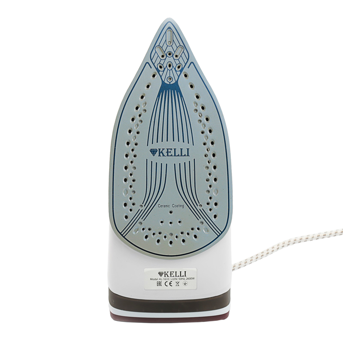 Утюг KELLI KL-1633, 2600 Вт, керамическое покрытие, самоочистка, паровой удар