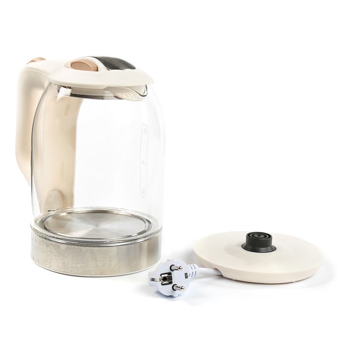 Электрический чайник KELLI KL-1337, 1.8 л, 2200 Вт, подсветка, белый