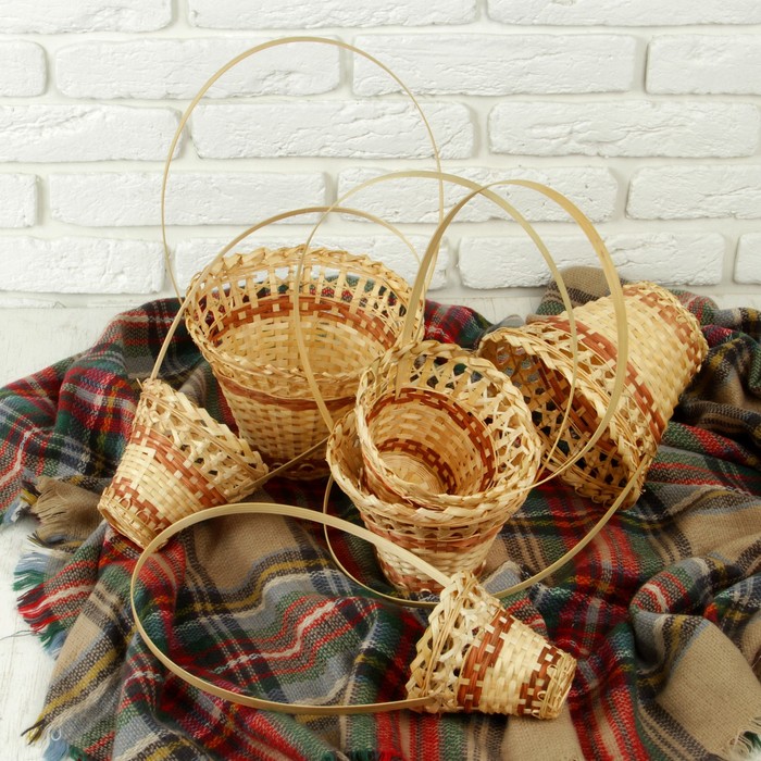 Набор корзинок "Чудо" бамбук 6 штук (d20/H17;18/15;16/14;14/12;12/11;10/11) см