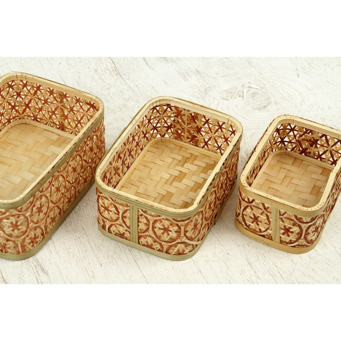 Набор шкатулок "Классика" 3 штуки 20х15х9; 18х13х7,5; 15х10х7 см