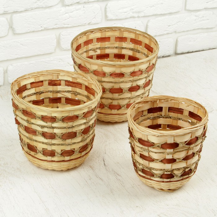 Кашпо "Грация" бамбук H19хD21 см