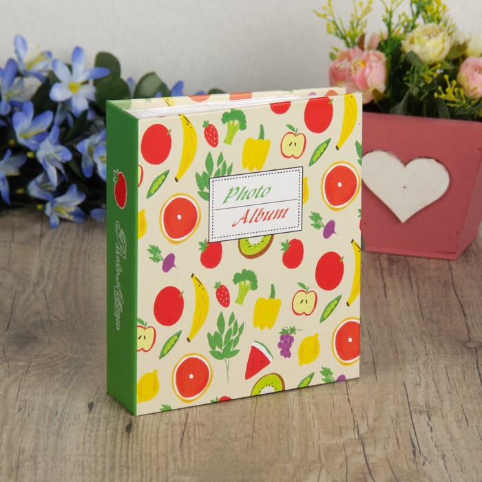 Фотоальбом на 40 фото 10х15 см "Фрукты" в коробке МИКС 17х14х4,5 см