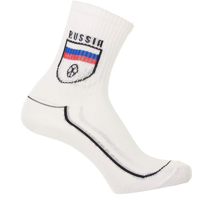 Носки мужские спорт, цвет белый, размер 25-29