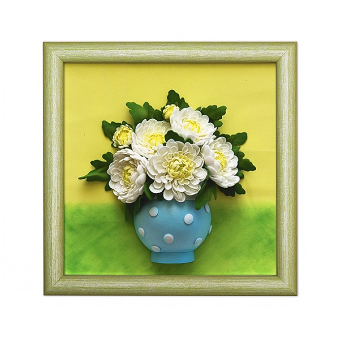 3D-картина из фоамирана "Хризантемы"