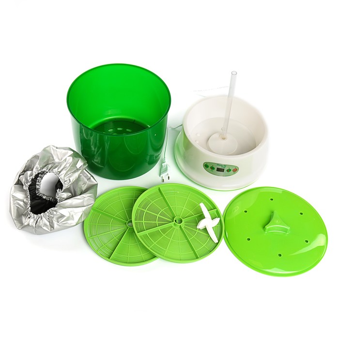 Проращиватель семян ДоброСад гармония DS03T, с таймером, зеленый