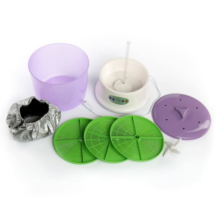 Проращиватель семян ДоброСад процветание PRO DS04T, с таймером, доп. лоток, фиолетовый