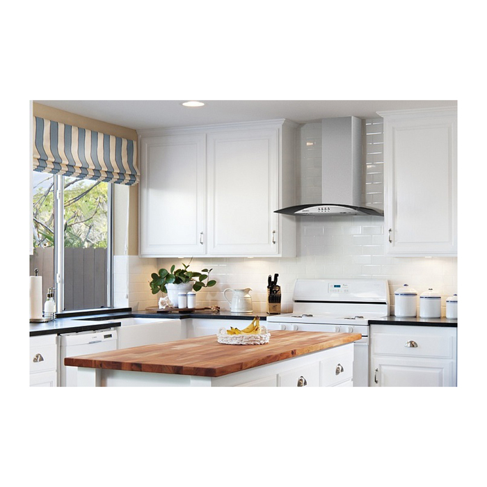 Вытяжка Maunfeld Ancona Plus 60, 700 м³/ч, 3 скорости, белый/темное стекло