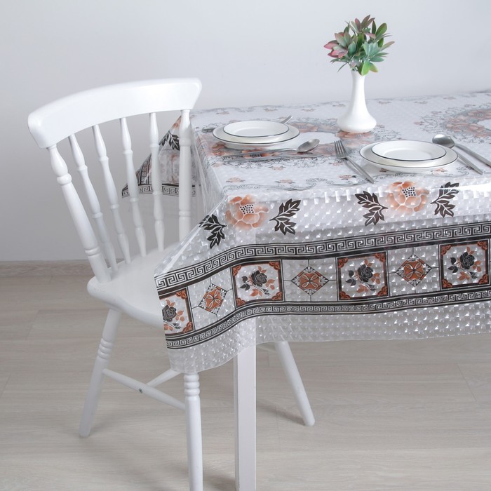 Клеенка ПВХ (рулон 20 метров), ширина 137 см, толщина 0,18 мм, 3D-эффект