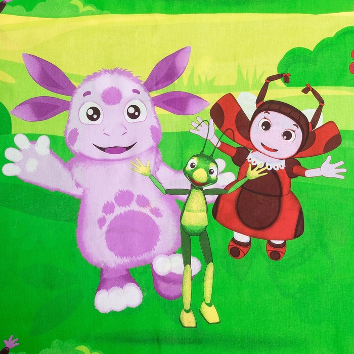 КПБ 1,5 сп "Зеленая лужайка", 150*214, 143*215, 70*70, бязь, хл100% 120 гм