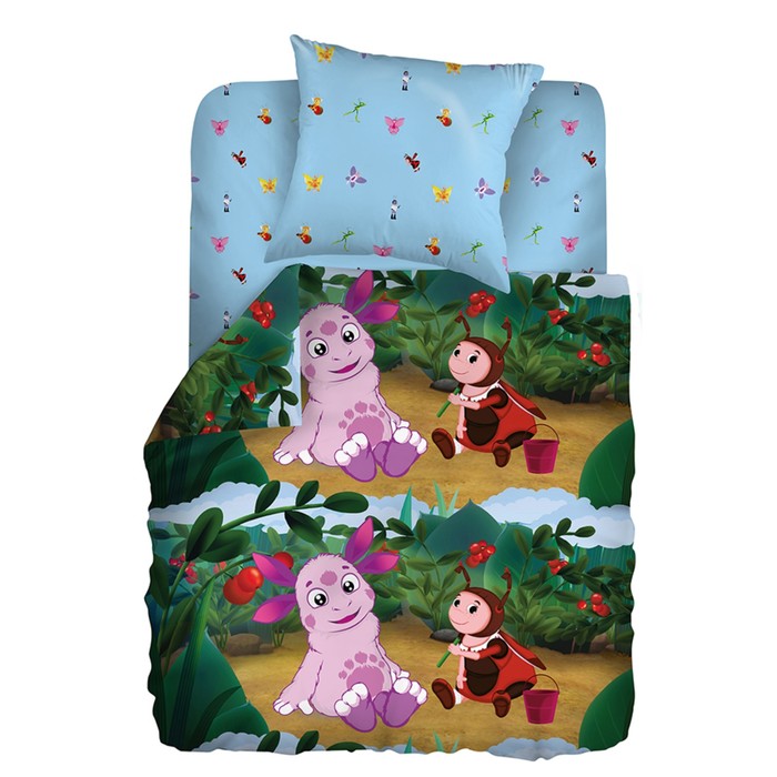 КПБ 1,5 сп "Брусничная поляна", 150*214, 143*215, 70*70, бязь, хл100% 120 гм