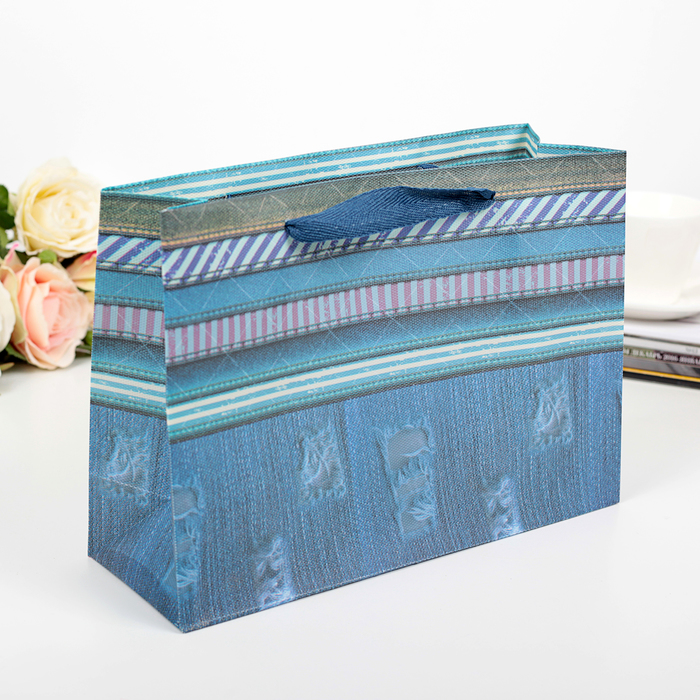 Пакет пластиковый "Джинс", 33 х 11 х 26 см