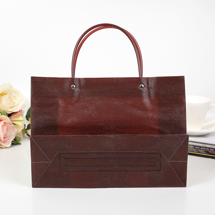 Пакет пластиковый, коричневый, 23 х 9 х 16 см