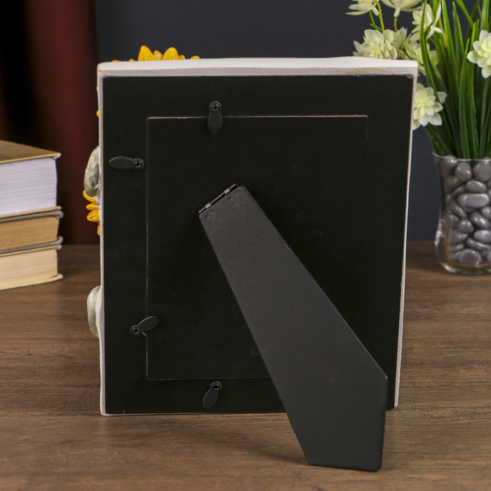 Фоторамка полистоун 13х18 см "Подсолнухи" 24х20х3 см