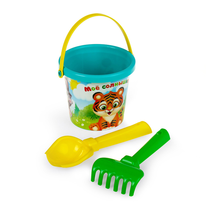 Песочный набор «Моё солнышко»: ведро малое, совок №2, грабельки №2