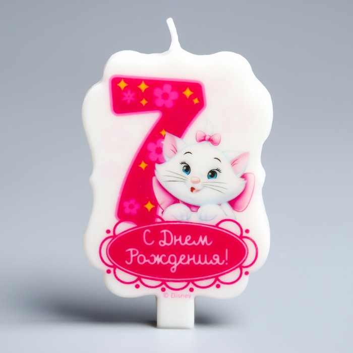 Свеча в торт Дисней 7 "С Днем Рождения", Коты аристократы