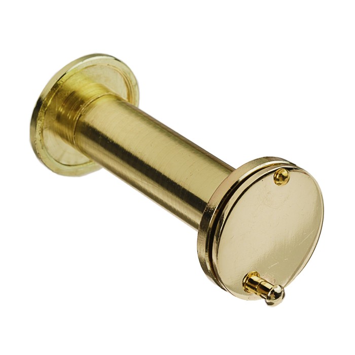 Глазок дверной "АЛЛЮР" ГДШ-4 БШт, L= 60-100 мм, d=16 мм, со шторкой, цвет золото