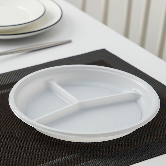 Набор тарелок трехсекционных 21,9 см "Все на пикник", 6 шт