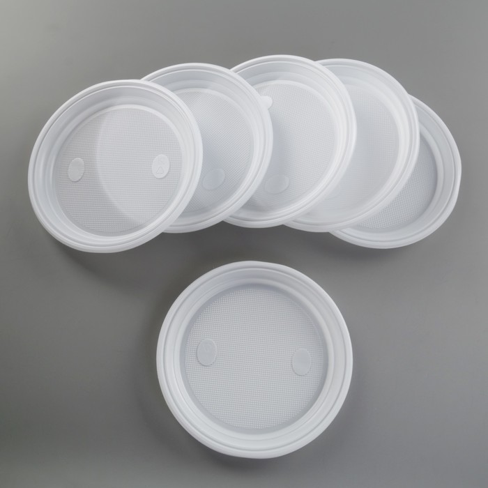 Набор тарелок 21,9 см "Все на пикник", 6 шт, цвет белый