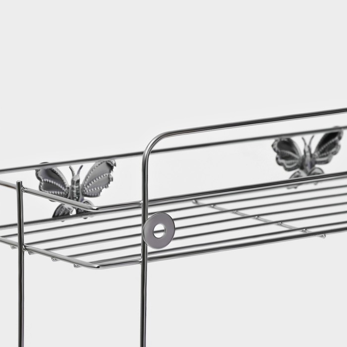 Полка 2-х ярусная Доляна «Бабочки», 28×10,5×31 см