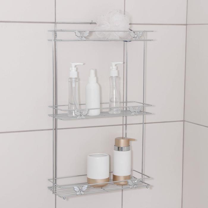 Полка 3х-ярусная "Бабочки" 32,5х12,5х55,5 см