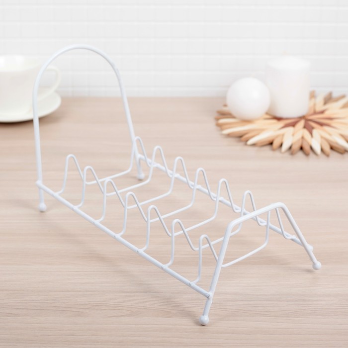 Сушилка для тарелок на 7 предметов 28х14х16,5 см, цвет белый