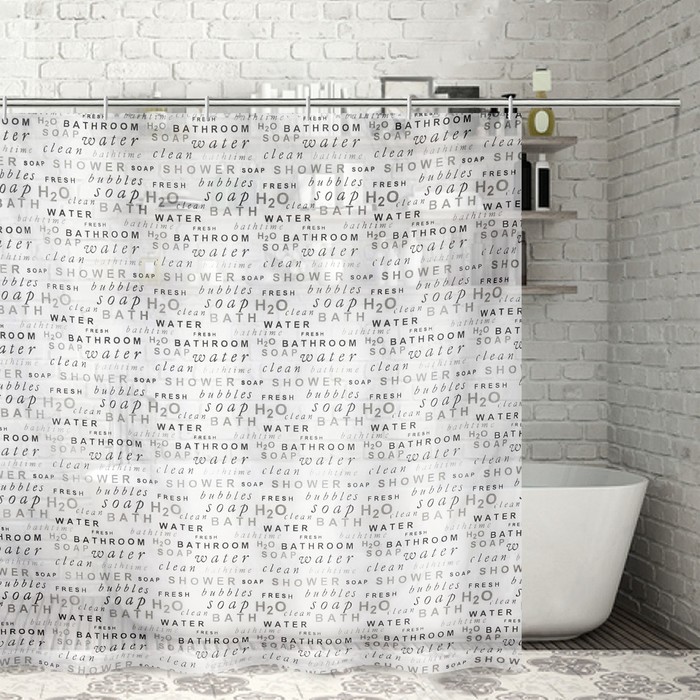 Штора для душа «Англия» 180х180 см, 1 шт., с кольцами