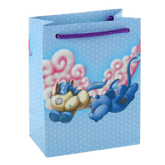 Пакет подарочный "В свободном полете", 14,5 х 11,5 х 6,5 см